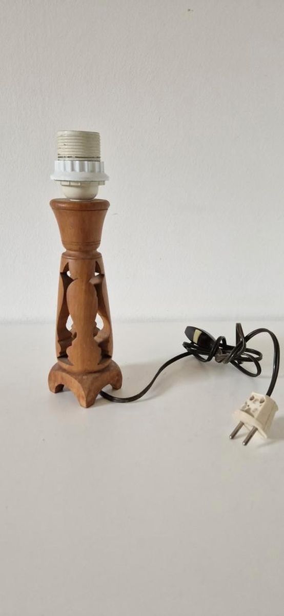 Vintage Lamp Lampenpootje Teakhout image 2