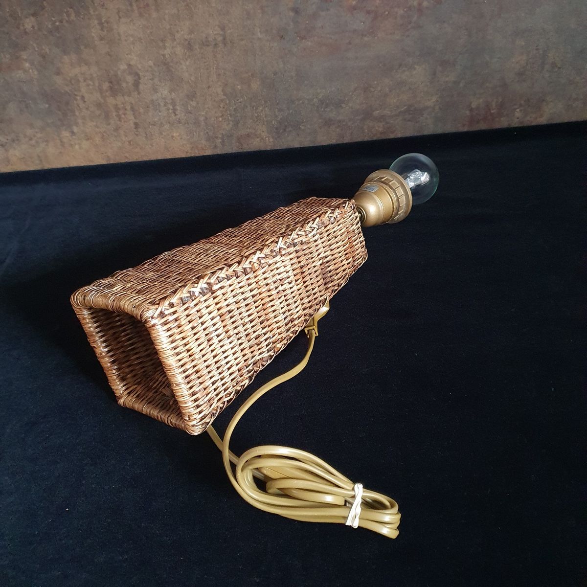 Vintage - Kastlamp - Tafellamp - Rotan - Birma Riet - Myanmar.- image 10