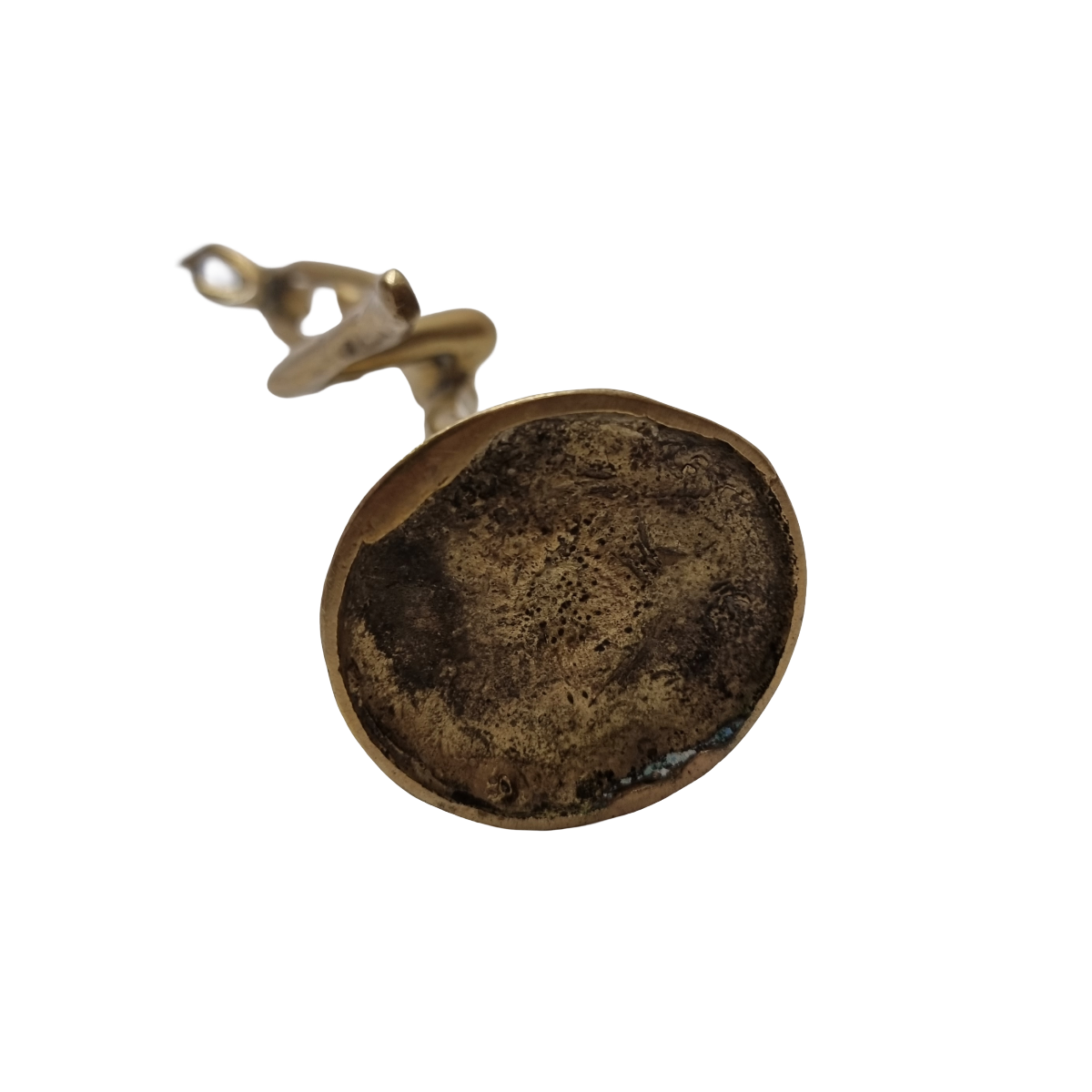 Vintage Messing Beeld Moeder En Kind image 3