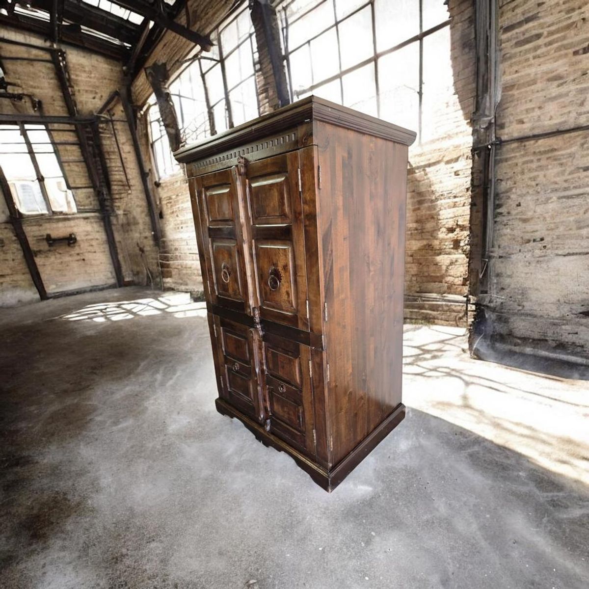 Vintage Stoere Houten Kast / Leggerkast / Opbergkast image 2