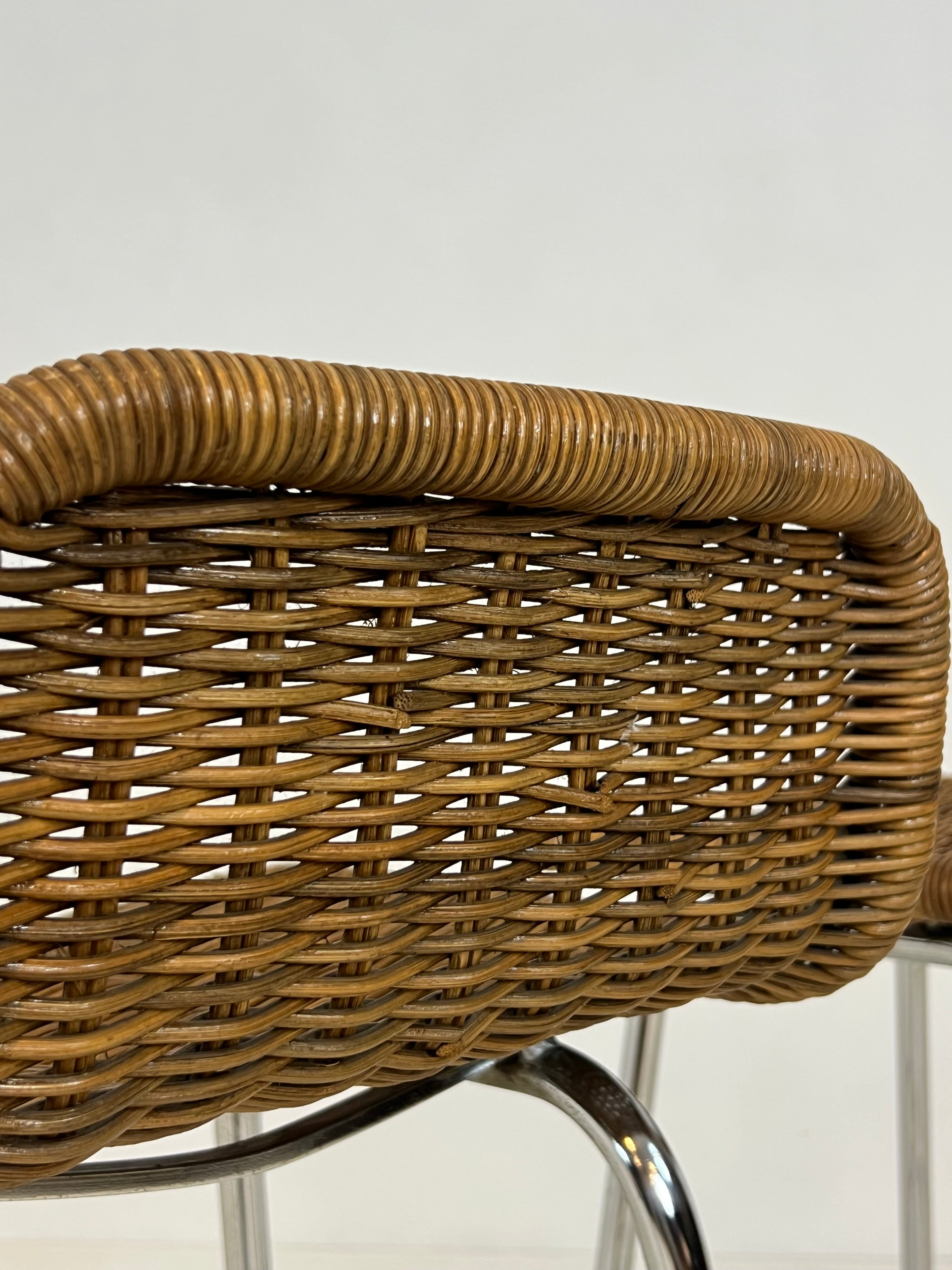 Set Of 2 Vintage Rattan Stools image 6