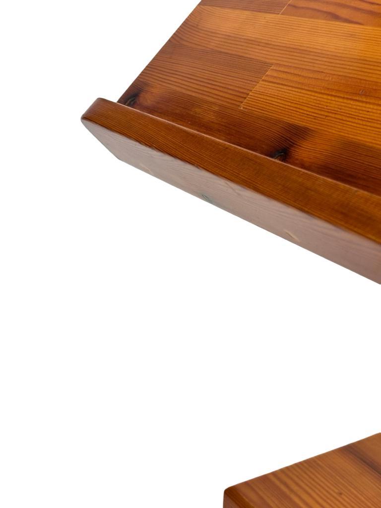 Vintage Grenenhouten Boekenstandaard / Magazine Jaren 70 image 9