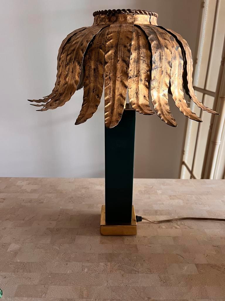 Zeldzame ‘Maison Jansen’ Palm Lamp Mid Century Vintage image 3