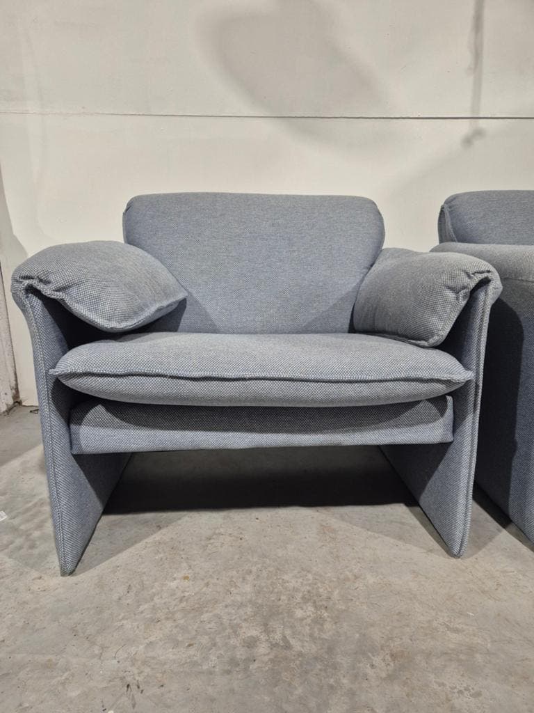 2 X Bora Bora Leolux Fauteuil Grijsblauwe Stof image 3