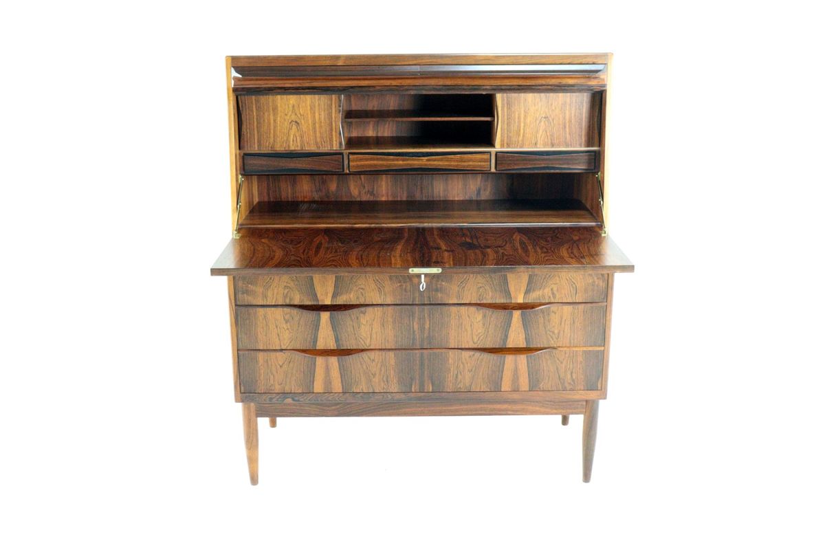 Erling Torvits Voor Klim Møbelfabrik Palissander Secretaire Bureau Kast Vintage Deens image 5