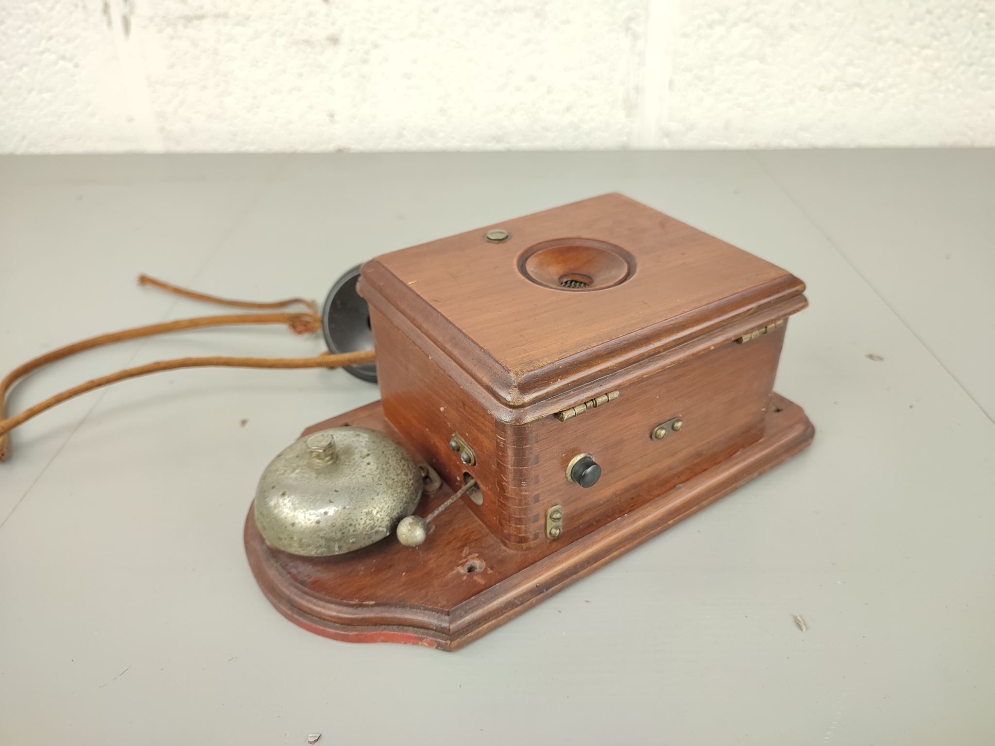 Antieke Houten Wandtelefoon image 5