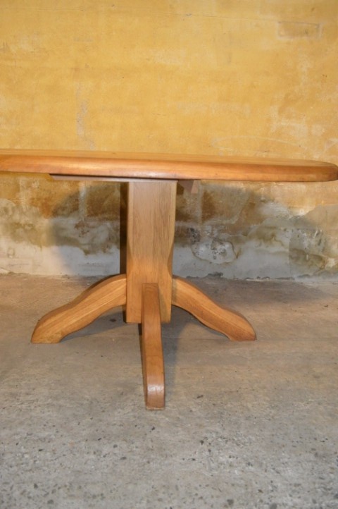 Middelgrote Ovale Massief Eikenhouten Eettafel image 5