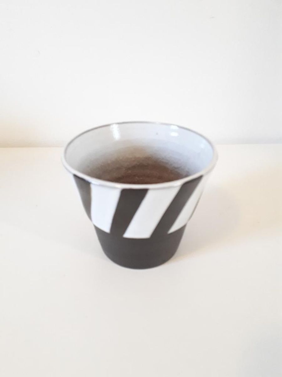 * Fifties Keramiek Bloempotje Vintage Bloempot Kamerplant Pot image 3