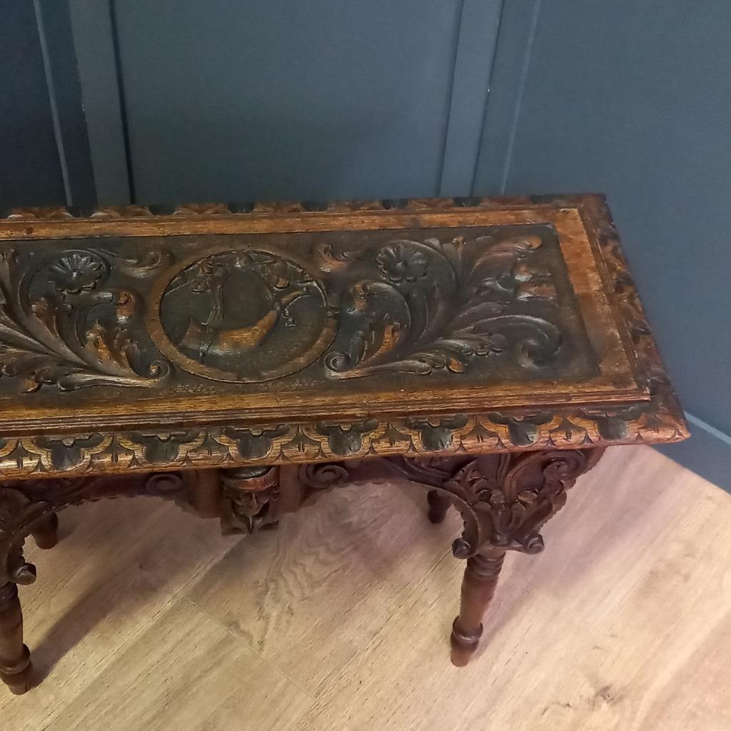 19e Eeuws Bedsteebankje C.q. -tafeltje image 14