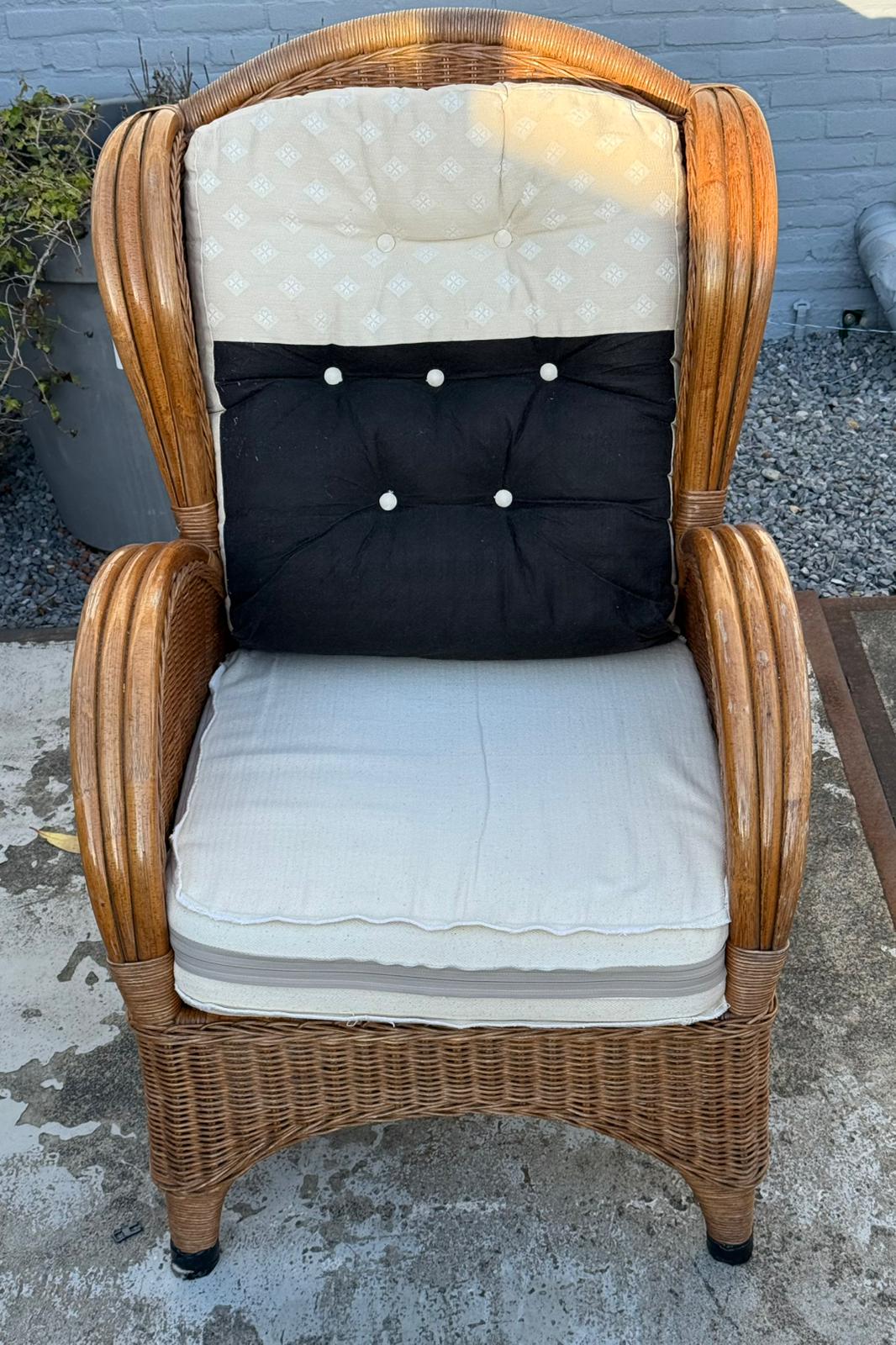 Vintage Wicker Armchair, image 6