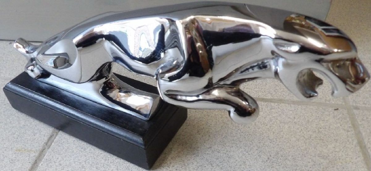 Jaguar Mascotte In Verchroomd Brons. image 5