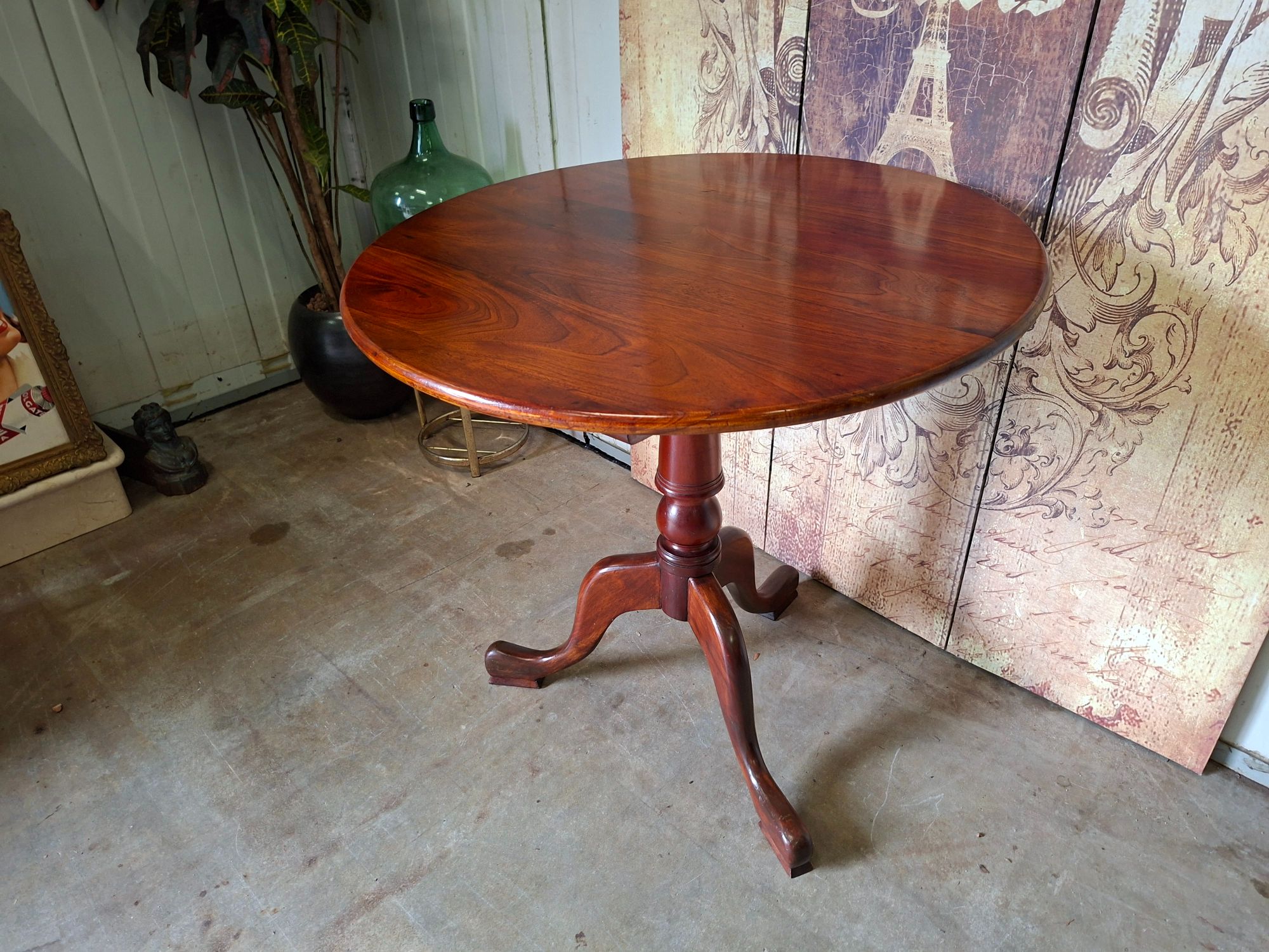 Klassieke Engelse Til Top Bijzettafel, Wijntafel, Whiskey Tafel, Afm, 75x75cm En 75cm Hoog. image 4