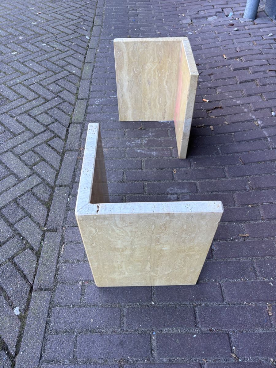 Vintage Travertin Salontafel image 12