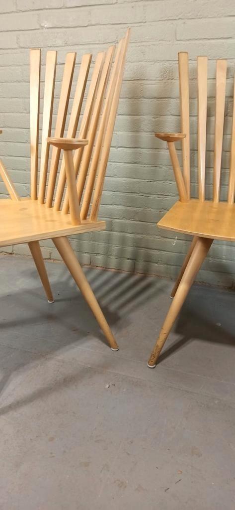 Vintage Deens Design Eettafel Met 5 'mikado' Stoelen, Kvist image 10