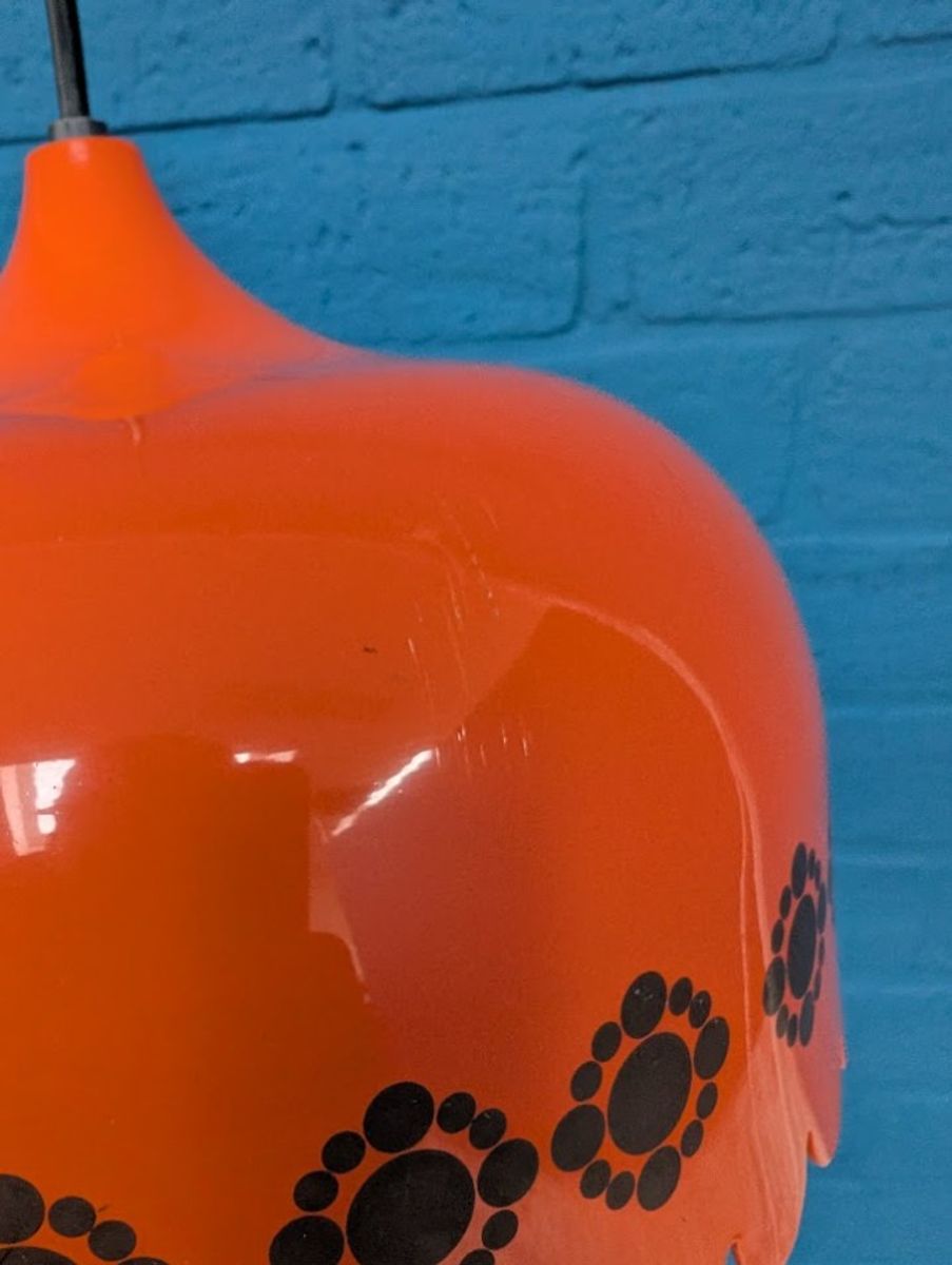 Vintage Oranje Hanglamp, Jaren '60, Deens Design Fog & Mørup image 2