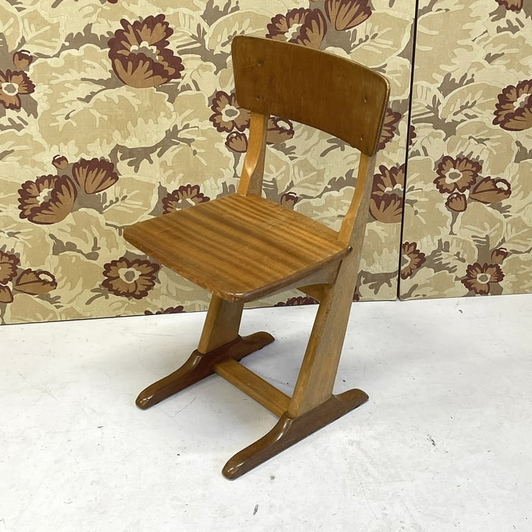 Houten Casala Stoeltje Kinderstoel Schoolstoel Vintage image 2