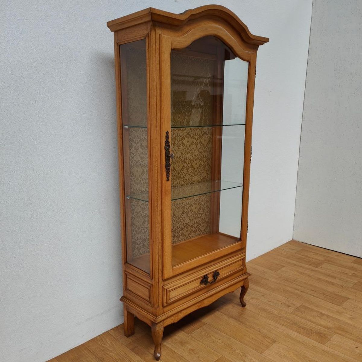 Antieke Vintage Houten Vitrinekast Wandkast Servieskast Kast image 14