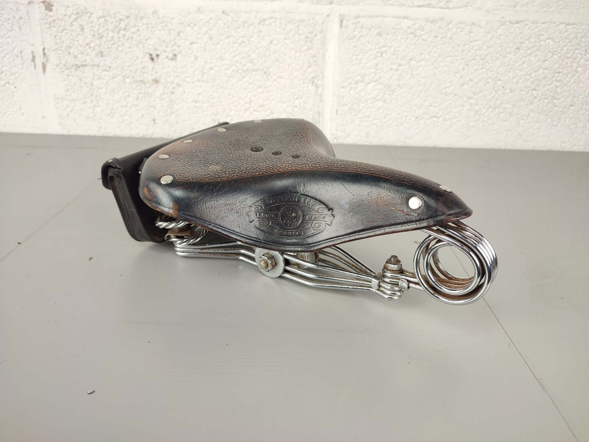 Vintage Lederen Fietszadel image 2