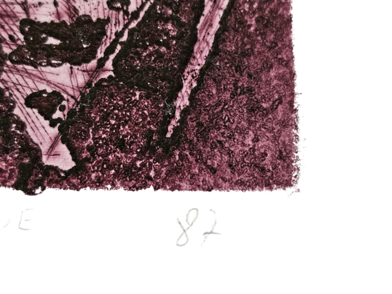 R. Van Imde - Litho - Abstract - Expressief - Gesigneerd - 1987 image 4