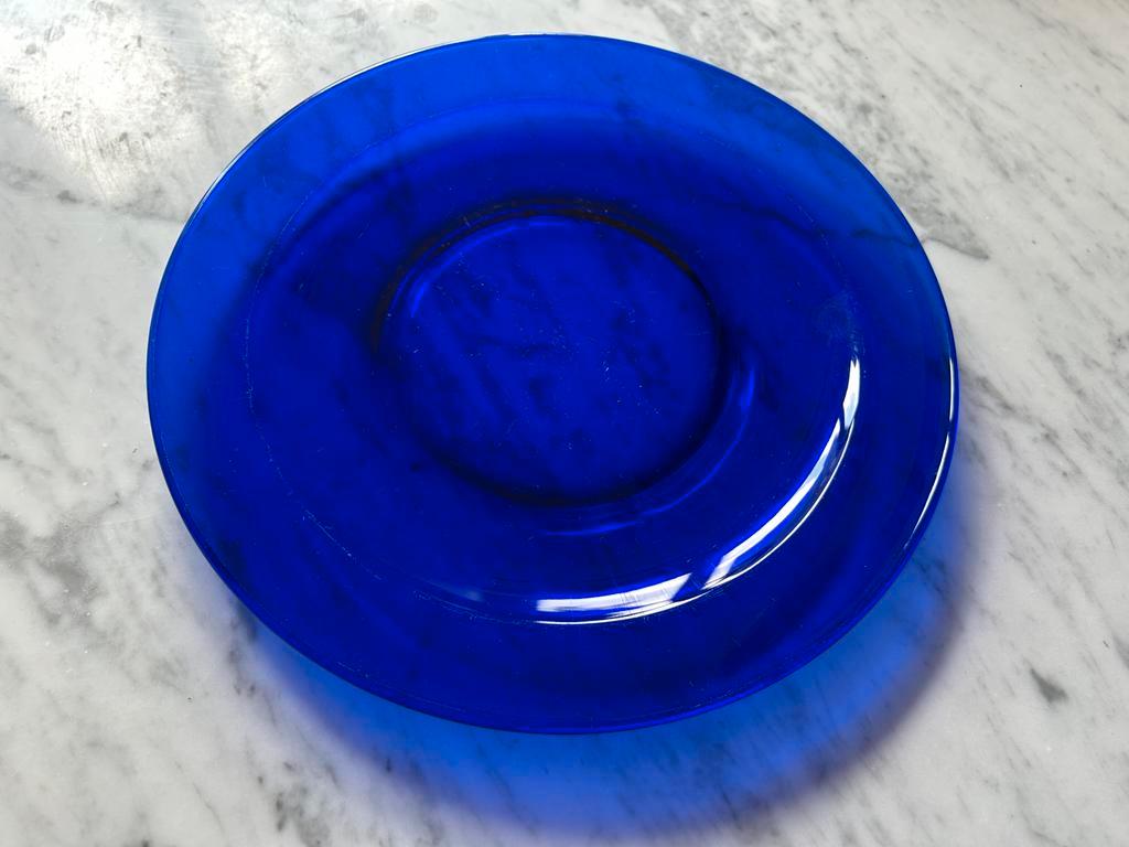 4x Dinerbord Donkerblauw Glas image 5