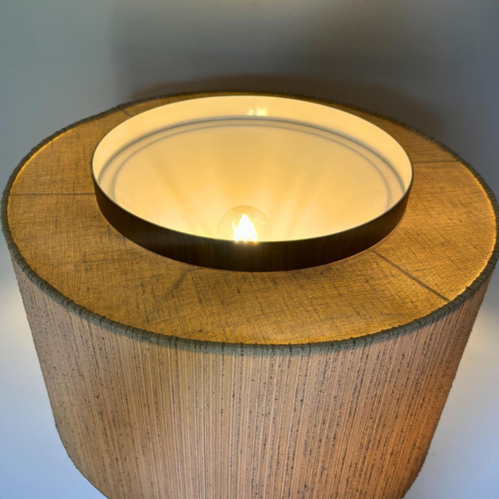 Midcentury Design Vloerlamp - Teak, Ecru Kap Temde Leuchten image 5