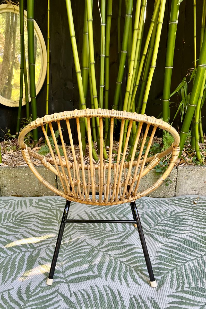 Rohé Noordwolde Rotan Bamboe Fauteuil 1960 image 19