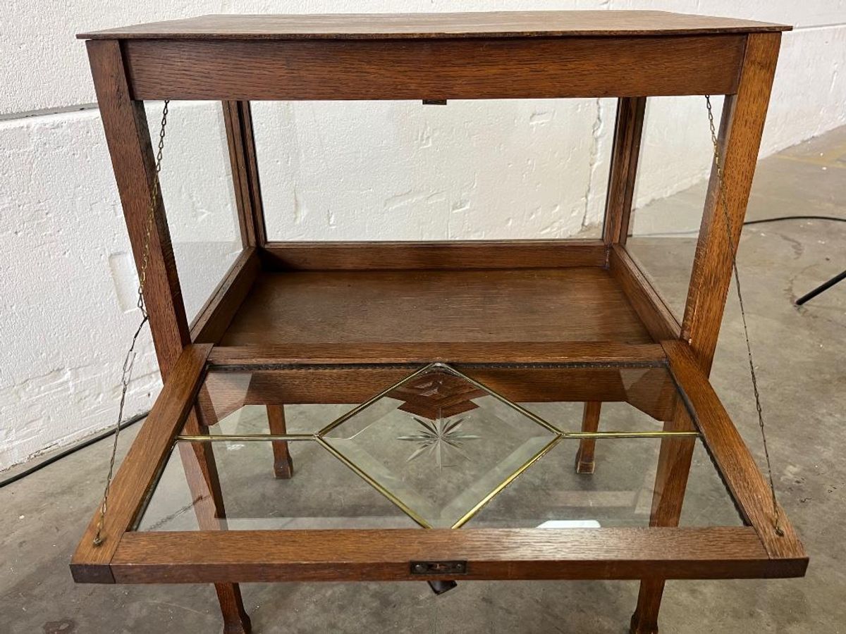 Vintage Glazen Vitrine / Etalage / Theekastje image 4