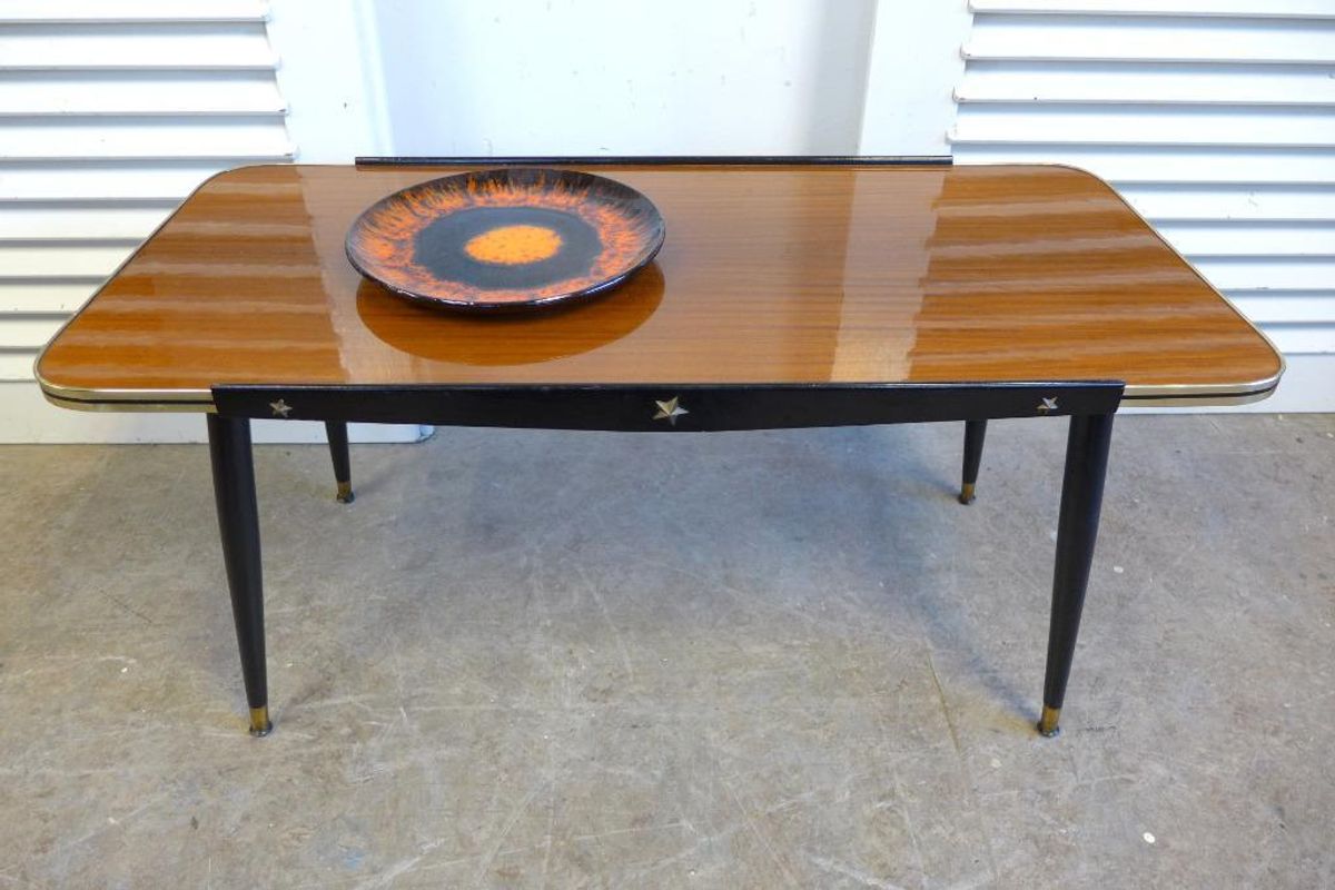 Prachtige Retro Vintage Midcentury Travertin Salontafel image 9