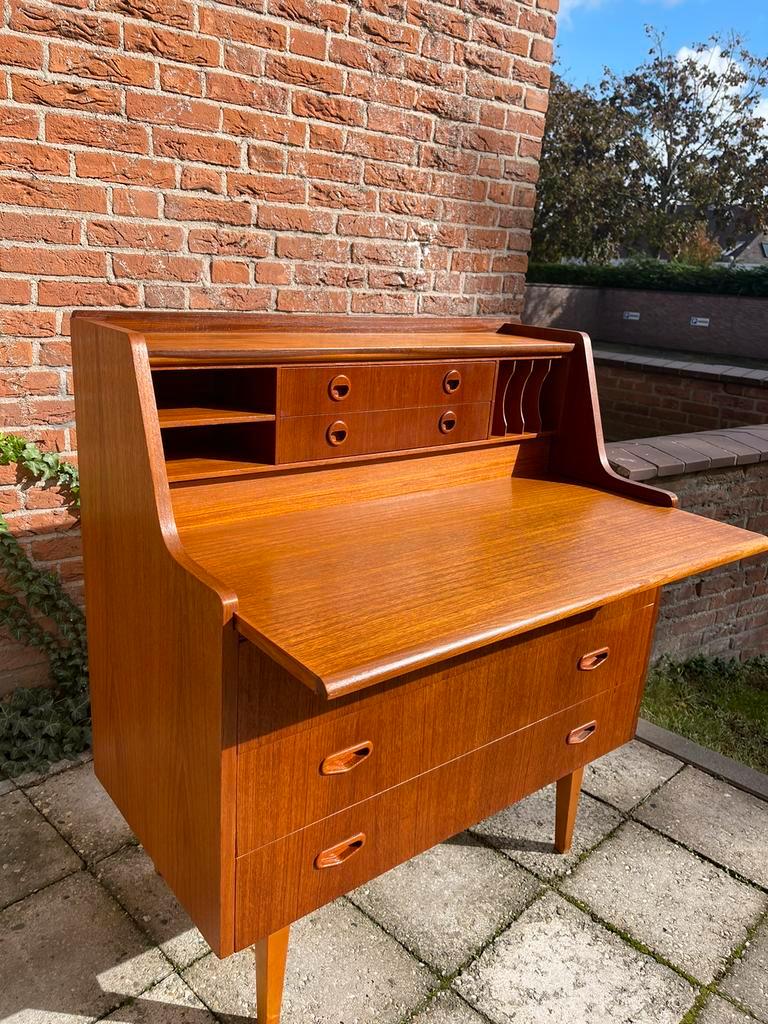 Secrétaire Pliant Antique Secrétaire Pour Femme Bureau Vintage En Acajou