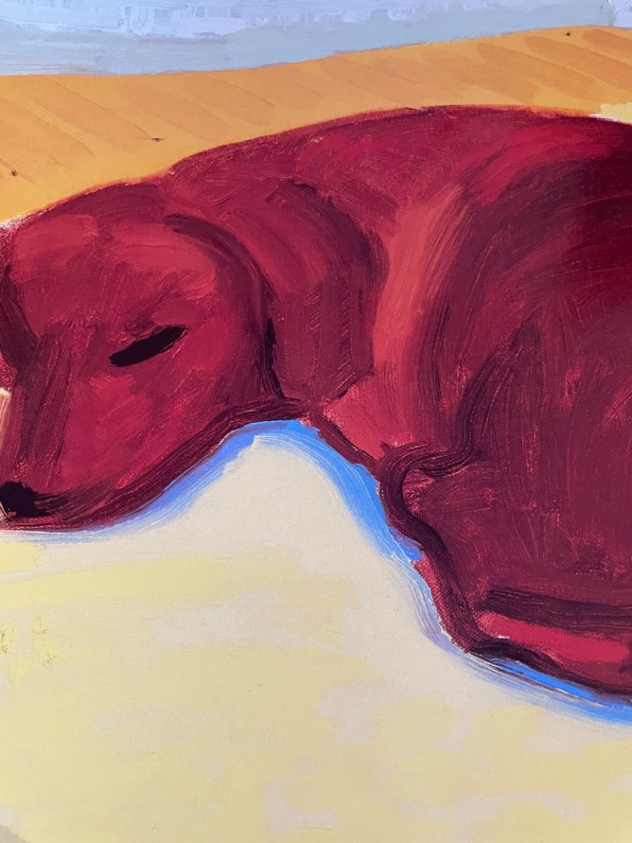David Hockney, Dog Paintings 38 Salts Mill 1995. image 11