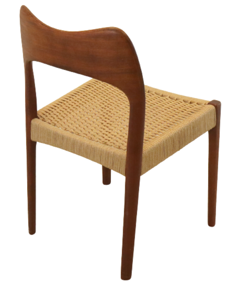 Set 4 Stoelen Papercord Arne Hovmand Olsen Vintage image 2