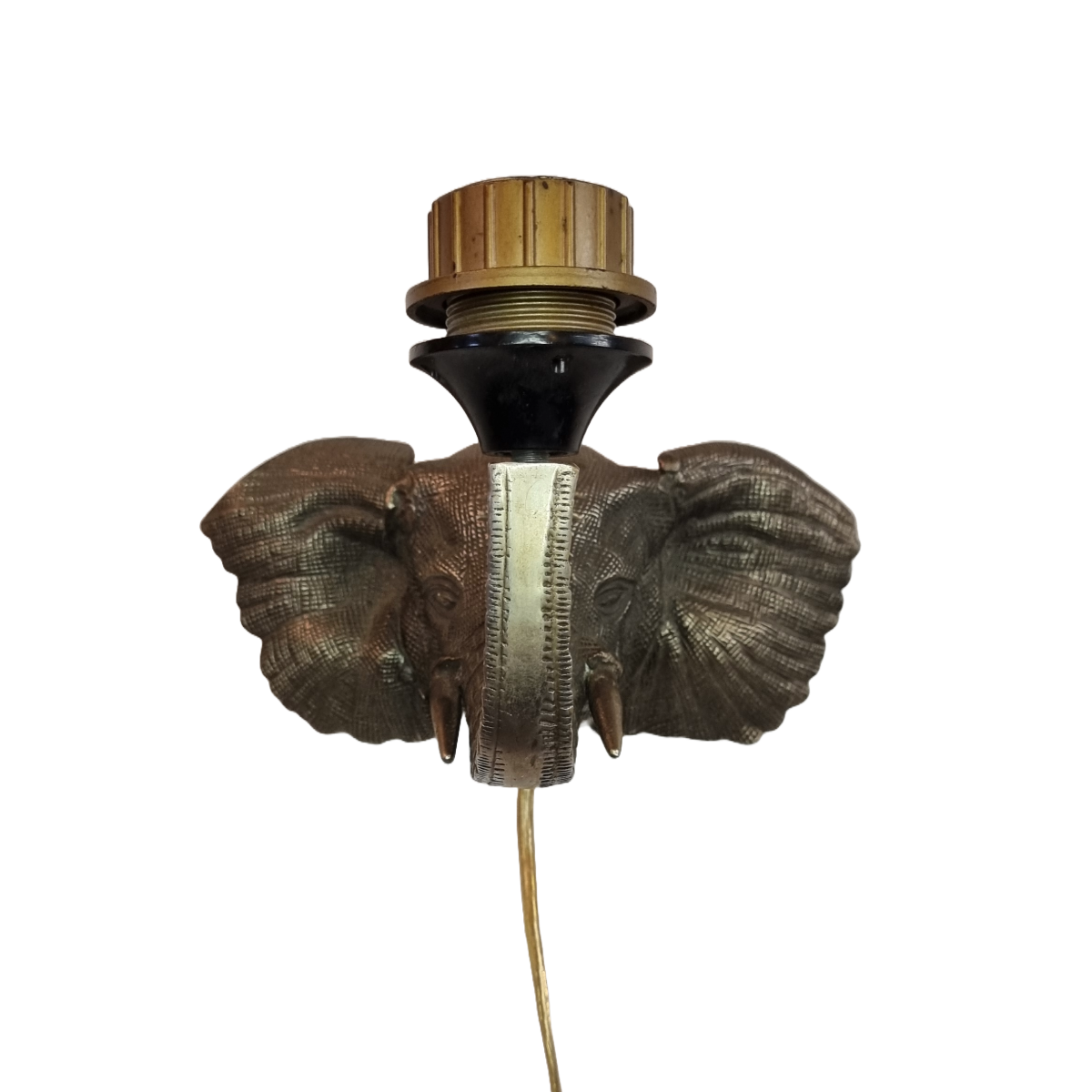 Olifanten Wandlamp Massief Messing image 1