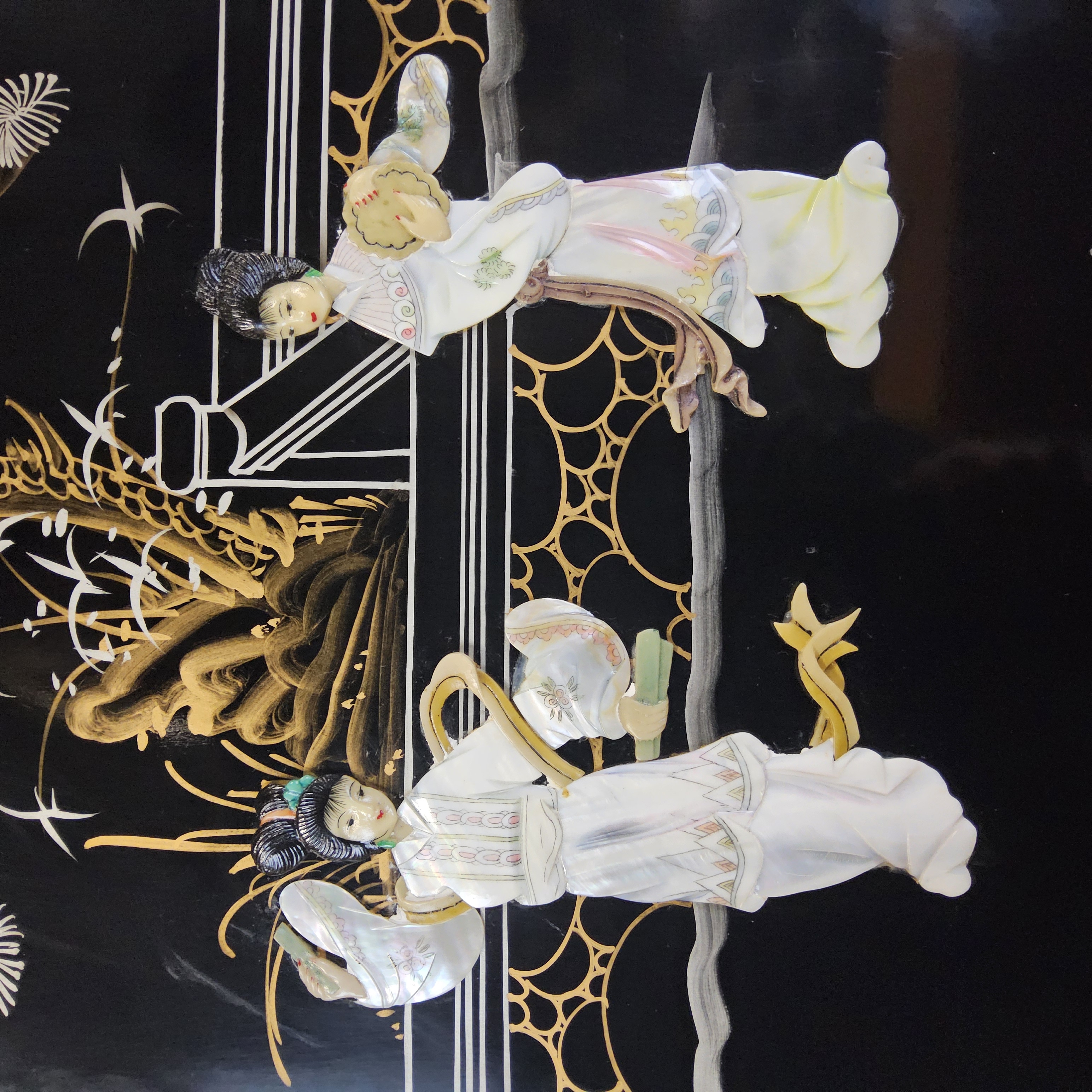 Vintage Chinese Vitrinekast / Aziatische Kast / Chinoiserie / Oosterse Kast / Display Cabinet / Bohemian Kast image 15