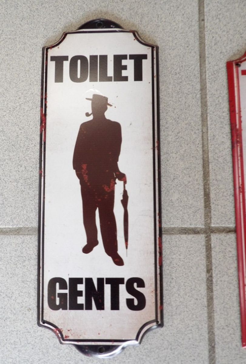 Toilet "gents - Ladies" Metalen Platen. image 5