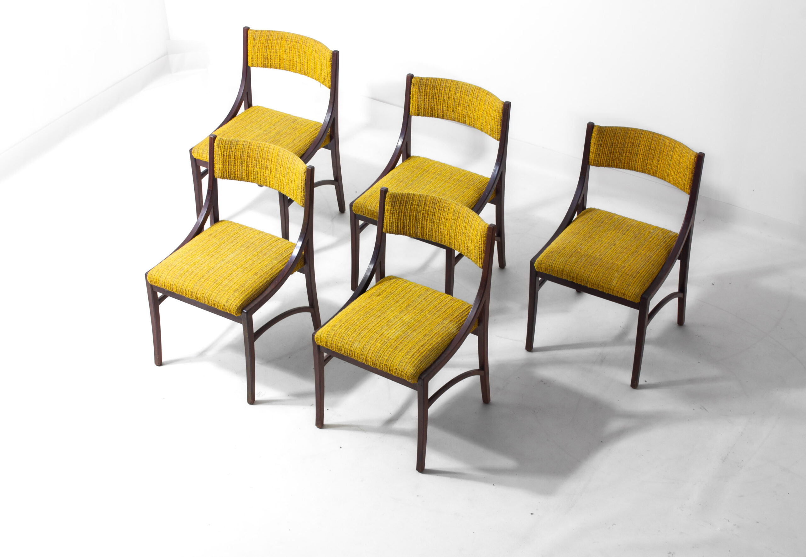 Vintage Set Van 5 Italiaanse Eetkamerstoelen Van Ico Parisi, 1960 image 4