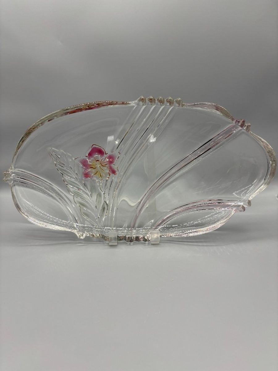 Serveerschaal Walther Glas Orchidee 80's image 4