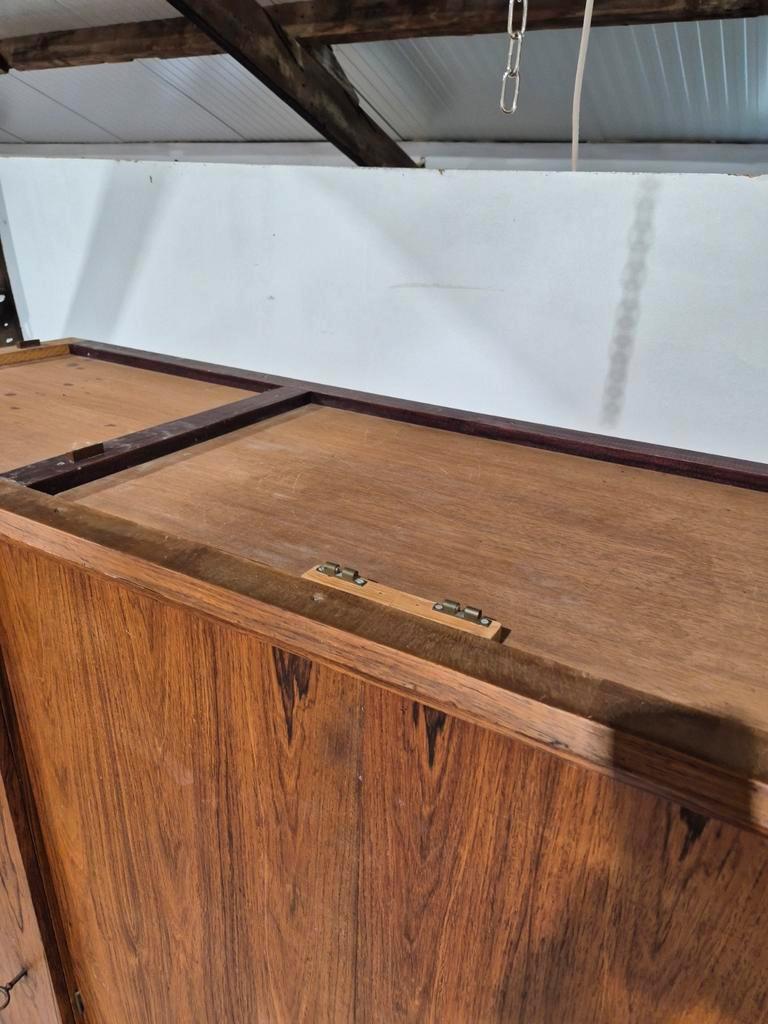 Mid Century Pallisander Fineer Klerenkast 4 Deurs Deens image 14
