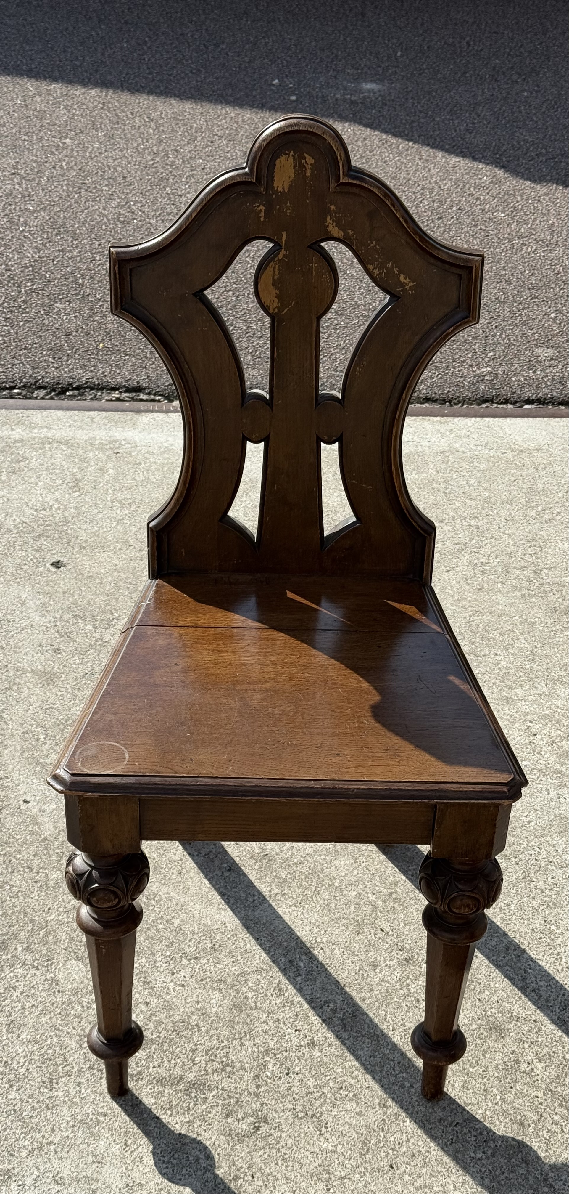 Fine William Iv Pierced And Carved Mahogany Shield Back Hall Chair image 4