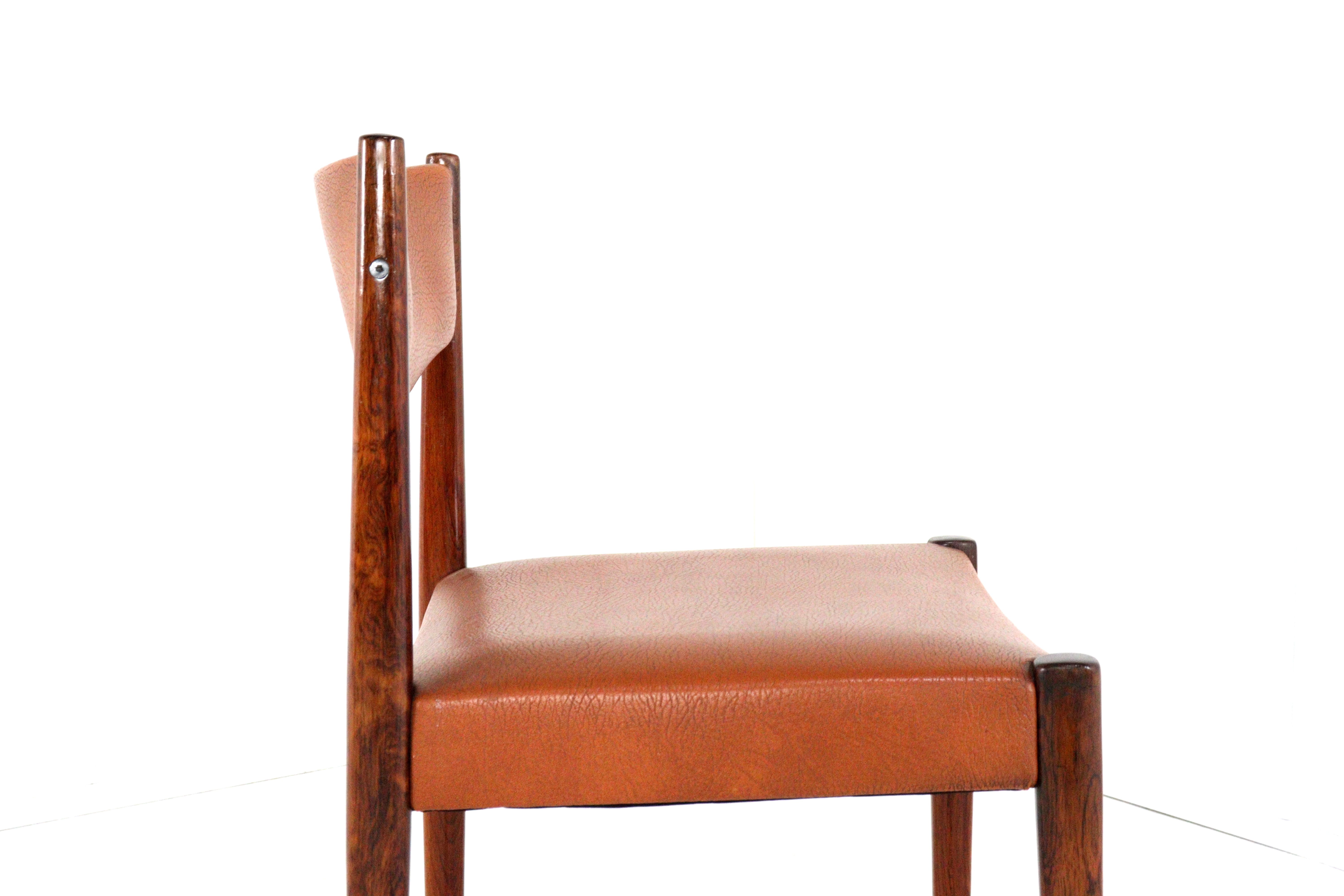 Set 6 Palissander Eetkamerstoelen Stoelen Vintage 'cellemuiden' image 9