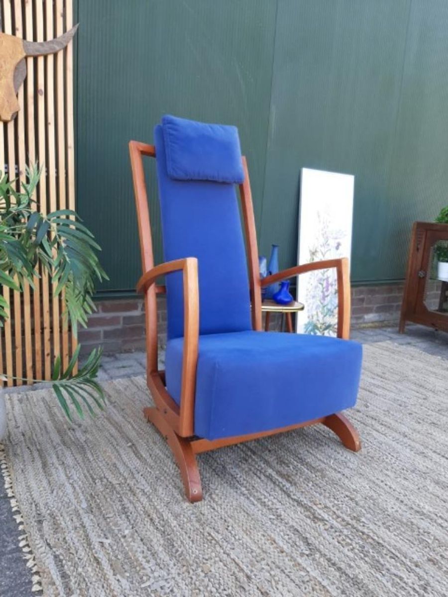 Design Schommelstoel | Jaren 80 90 | Art Deco Stijl Fauteuil image 2