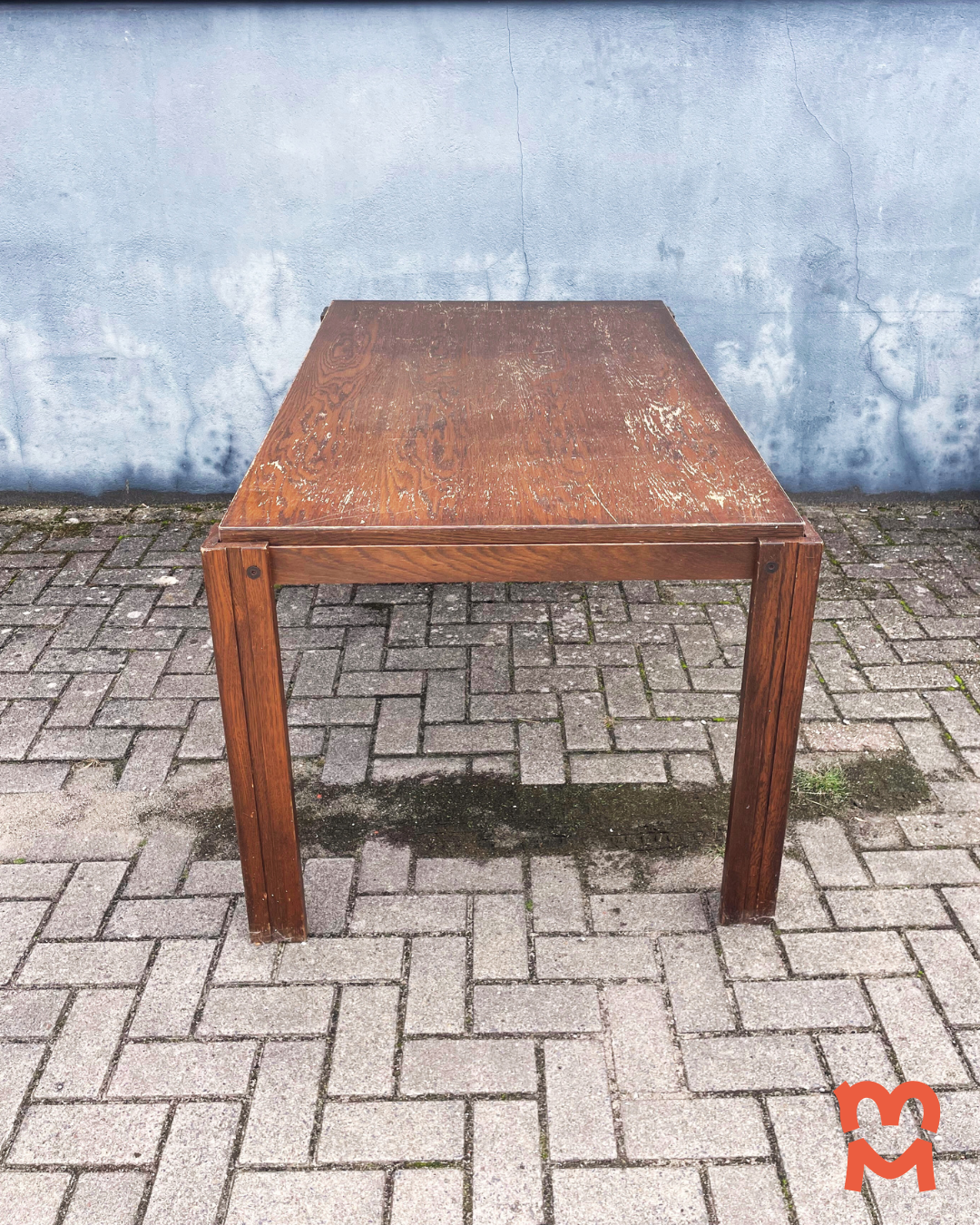Brutalist Jaren 60 Eetkamerset (uitschuifbare Stafel + 4 Stoelen) image 20