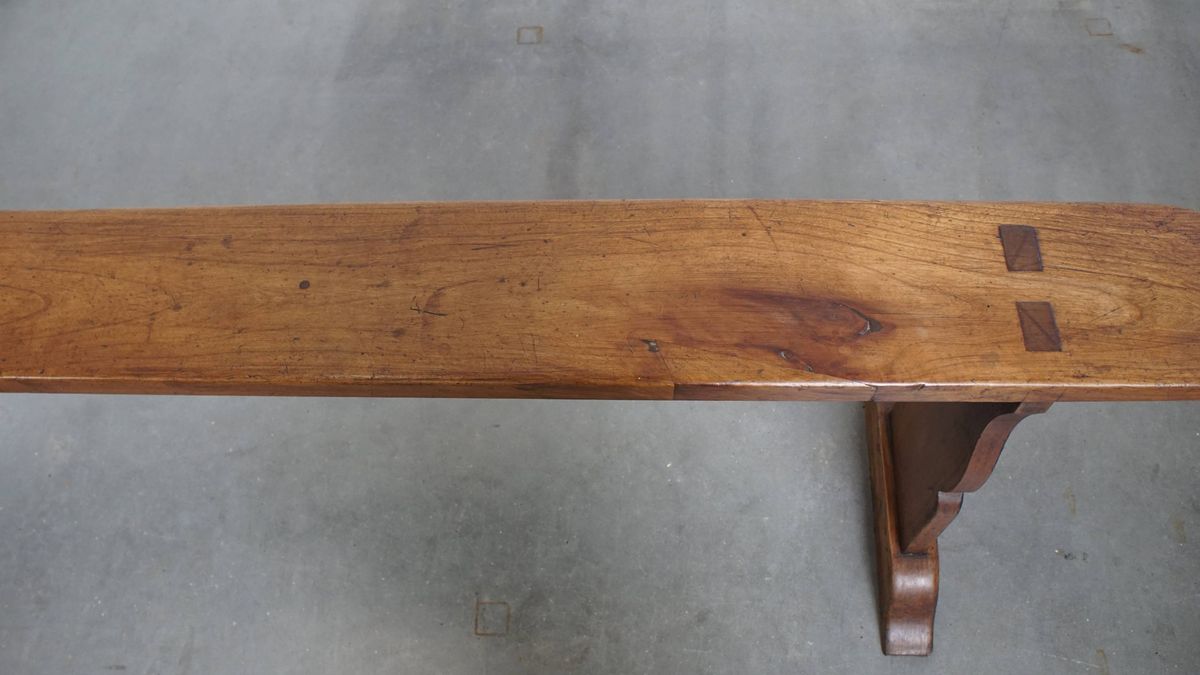 Stijlvolle En Tijdloze Antieke Halbank/ Bank Voor Aan De Eettafel Met Een Mooi Patina image 7