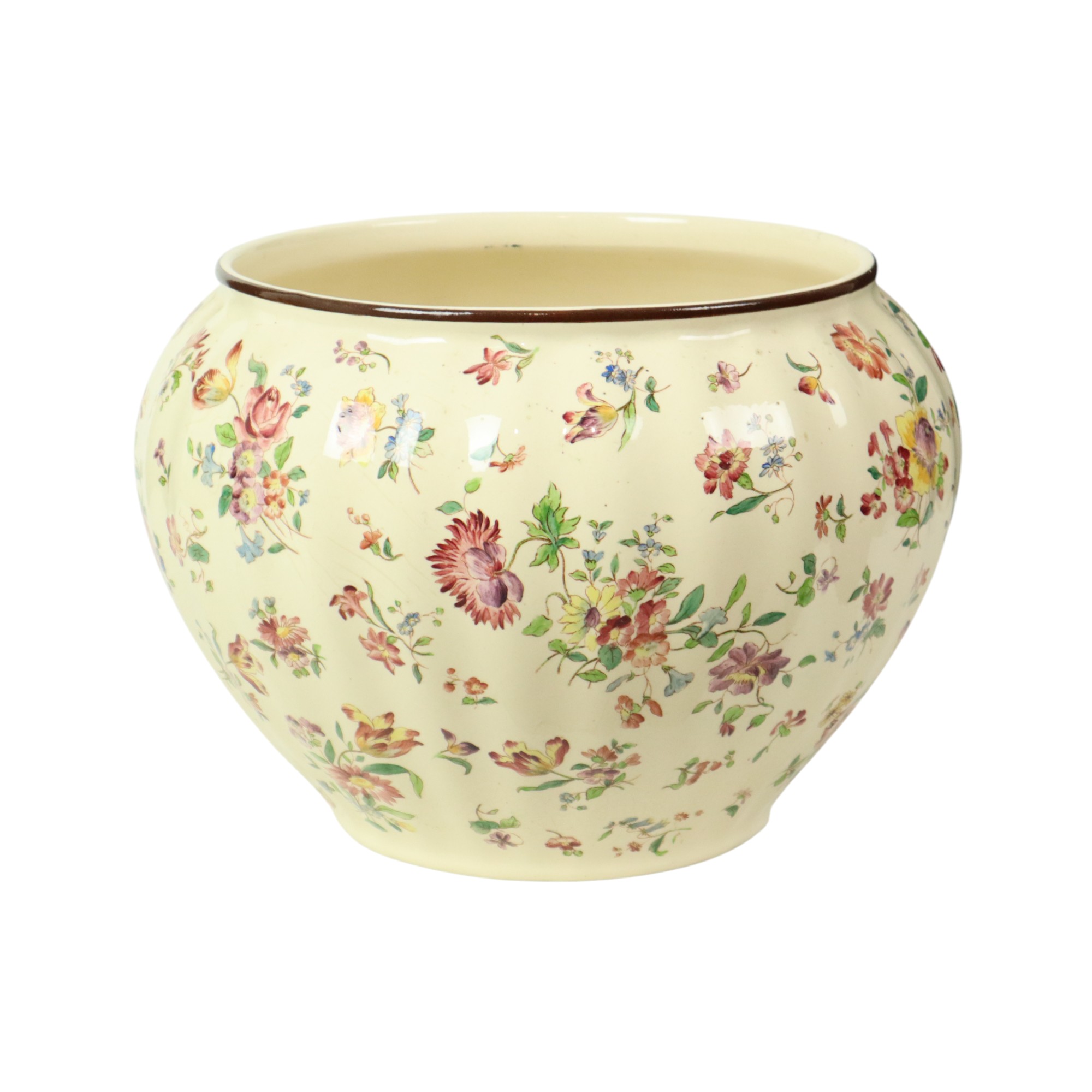 Grote Polychrome Bloempot Cache Pot Longchamp Frankrijk 36cm image 13