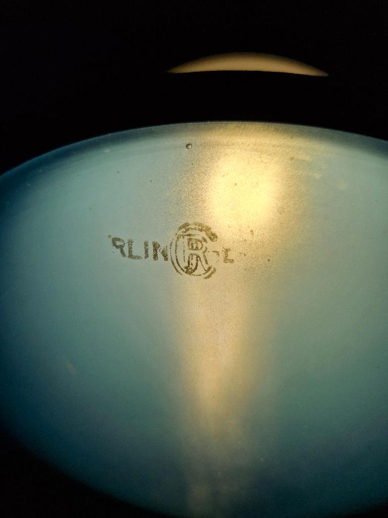 Bauhaus-hanglamp In Opaline En Blauw Gesatineerd Glas, 1920 image 16