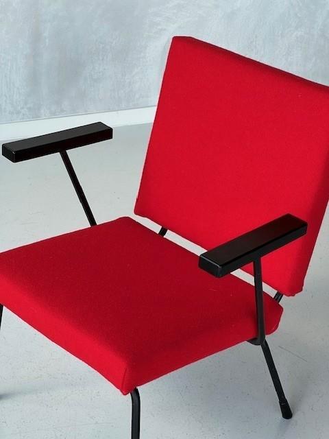 Gispen | Vintage 1401 Fauteuil Wim Rietveld Armstoel Rood image 3