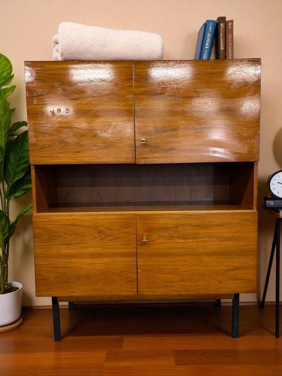 Vintage Halfhoge Kast / Leggerkast / Opbergkast image 3