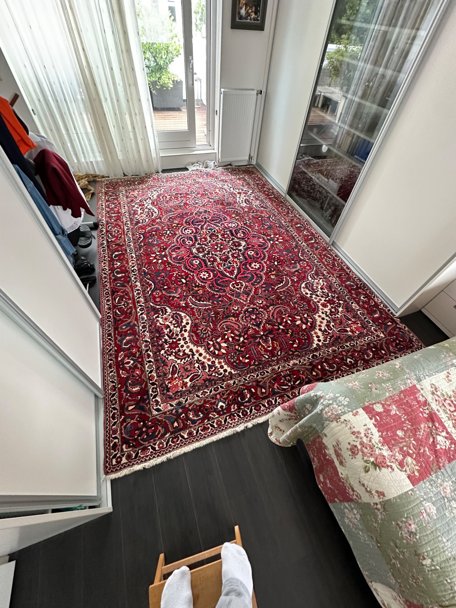Groot Authentiek Perzisch Tapijt – Dieprood | Handgeknoopt | 390x260 Cm image 4