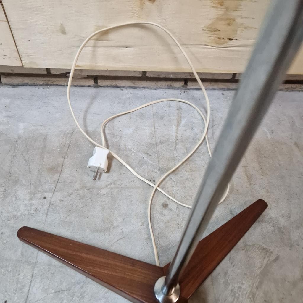 Vintage Teakhouten Vloerlamp Jaren '60 - Goed Werkend image 6