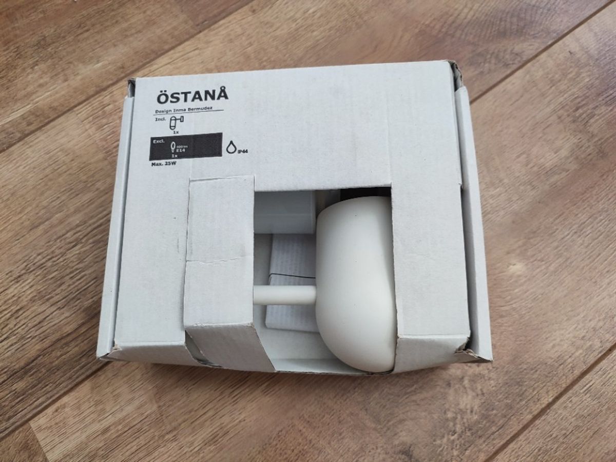 Ostana IKEA Lamp Wandlamp Buitenlamp Badkamer Inma Bermudez Stockholm Wit Creme image 3