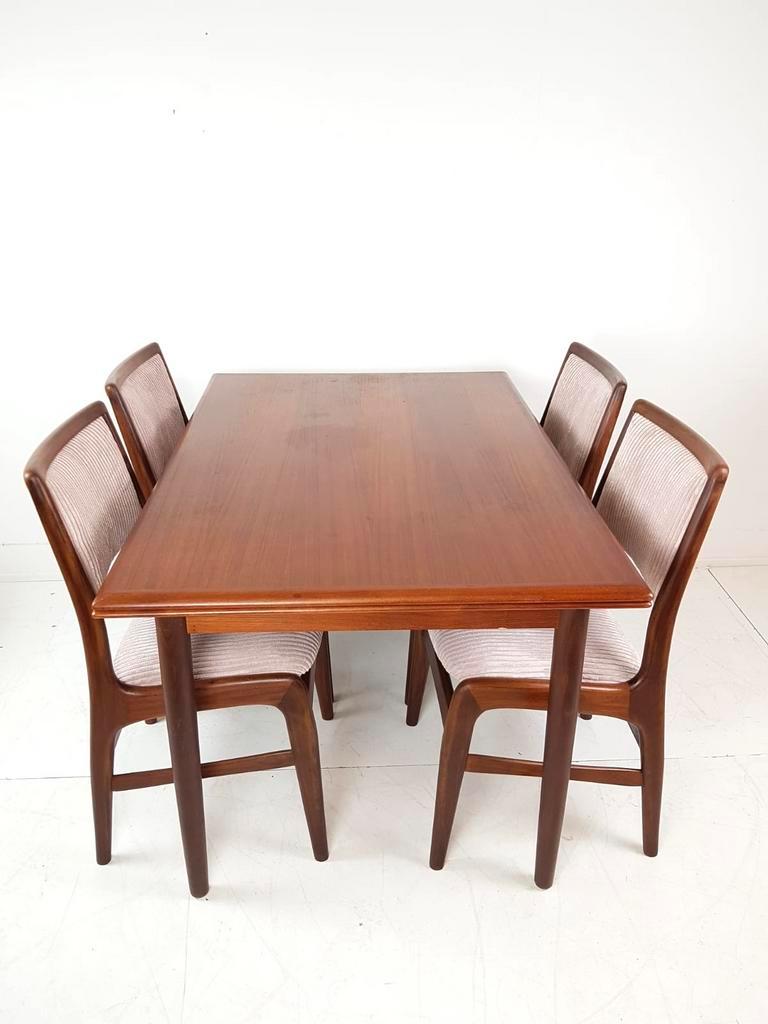 Vintage Teakhouten Uitschuifbare Eettafel | Tafel image 2